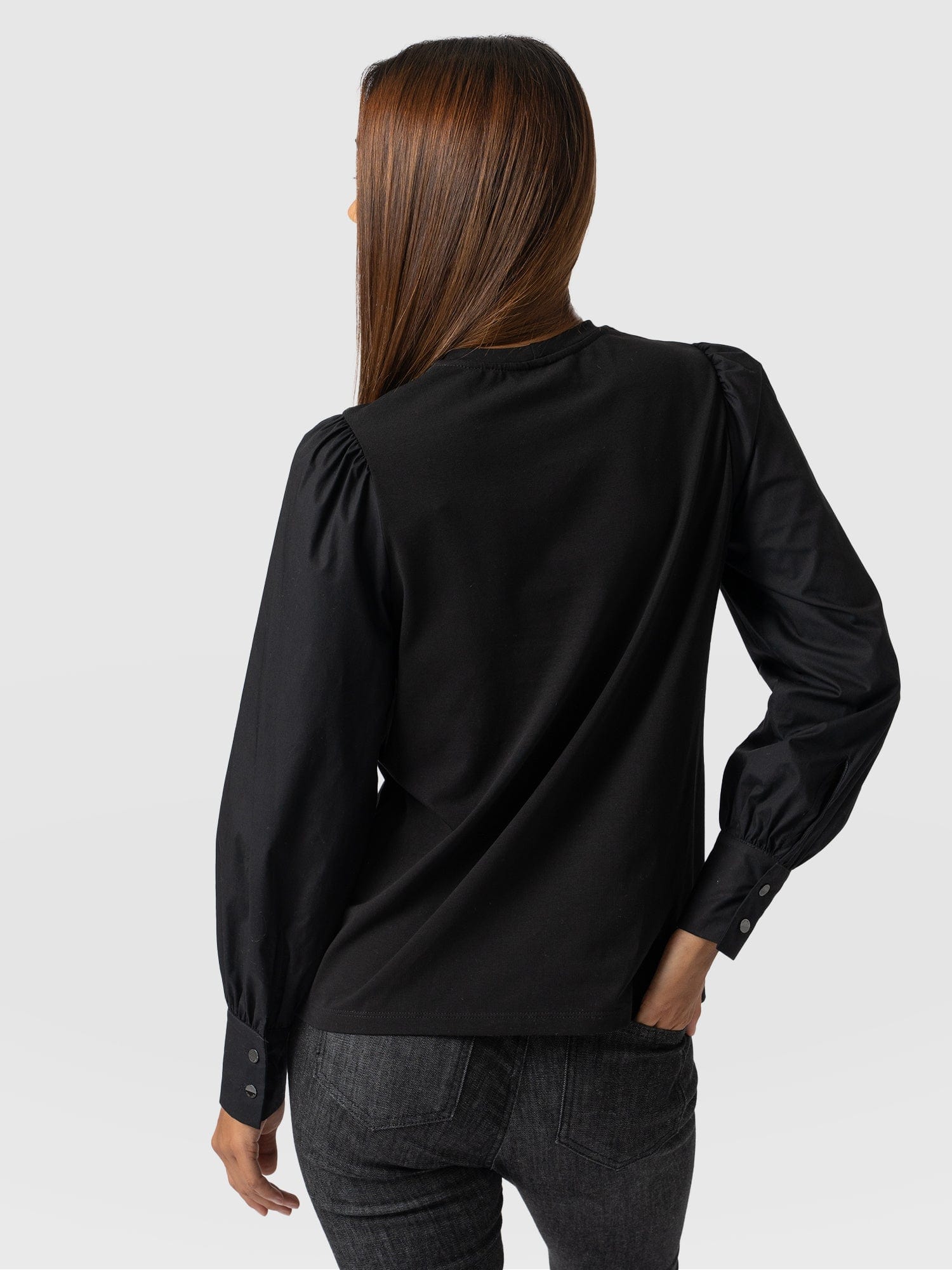 Eva Mock Top Black - Women's Tops | Saint + Sofia® UK